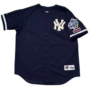 Vintage Majestic New York Yankees Tino Martinez 1998 World Series BP Jersey XL